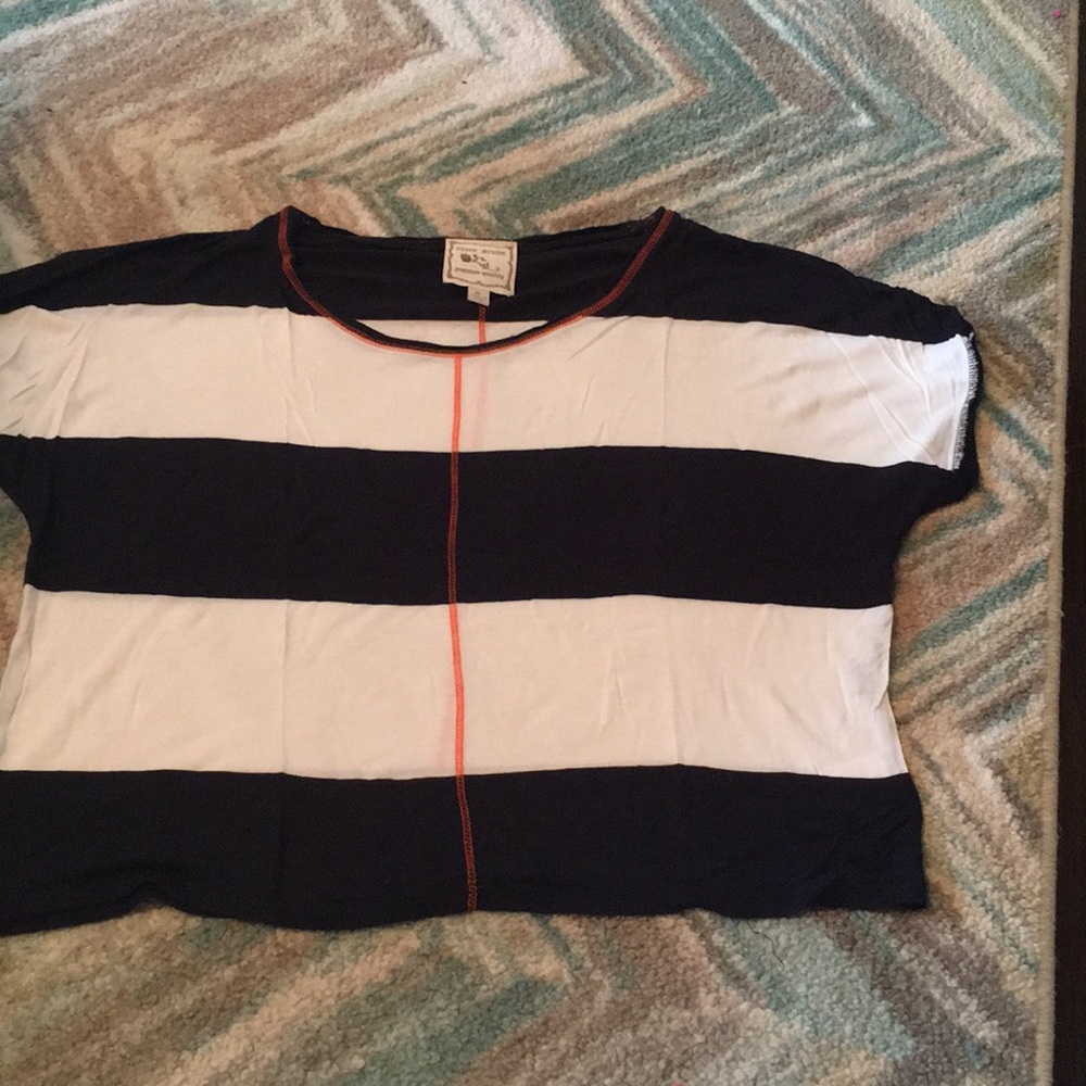 Pink Rose Striped Tee